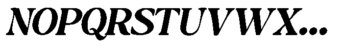 Montalvia Display Bold Expanded Obliq Cont Font UPPERCASE