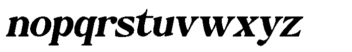 Montalvia Display Bold Expanded Obliq Cont Font LOWERCASE