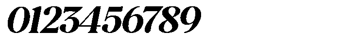 Montalvia Display Bold Expanded Oblique Font OTHER CHARS