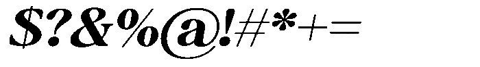 Montalvia Display Bold Expanded Oblique Font OTHER CHARS