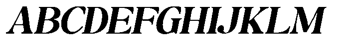 Montalvia Display Bold Expanded Oblique Font UPPERCASE