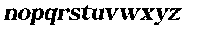 Montalvia Display Bold Expanded Oblique Font LOWERCASE