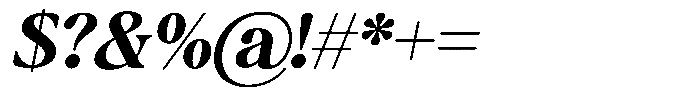 Montalvia Display Bold Oblique Font OTHER CHARS