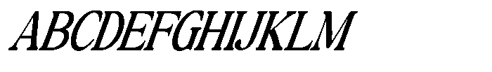 Montalvia Display Condensed Italic Cont Font UPPERCASE