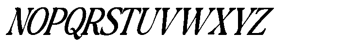 Montalvia Display Condensed Italic Cont Font UPPERCASE