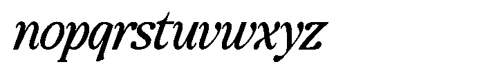 Montalvia Display Condensed Italic Cont Font LOWERCASE