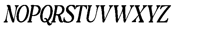 Montalvia Display Condensed Obliq Cont Font UPPERCASE