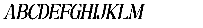 Montalvia Display Condensed Oblique Font UPPERCASE