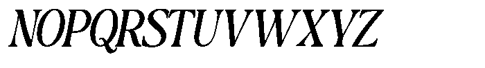 Montalvia Display Condensed Oblique Font UPPERCASE