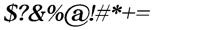 Montalvia Display Expanded Oblique Contrast Font OTHER CHARS