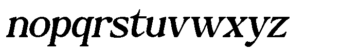 Montalvia Display Expanded Oblique Contrast Font LOWERCASE