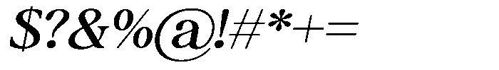 Montalvia Display Expanded Oblique Font OTHER CHARS