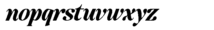 Montalvia Display Extra Bold Condensed Italic Font LOWERCASE