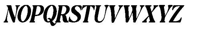 Montalvia Display Extra Bold Condensed Obliq Cnt Font UPPERCASE