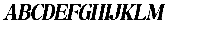 Montalvia Display Extra Bold Condensed Oblique Font UPPERCASE