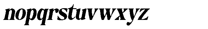 Montalvia Display Extra Bold Condensed Oblique Font LOWERCASE