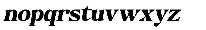 Montalvia Display Extra Bold Exp Oblique Cnt Font LOWERCASE