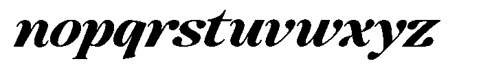 Montalvia Display Extra Bold Expanded Italic Font LOWERCASE