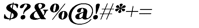 Montalvia Display Extra Bold Expanded Oblique Font OTHER CHARS