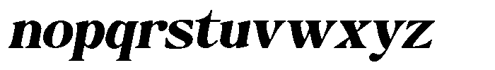 Montalvia Display Extra Bold Expanded Oblique Font LOWERCASE