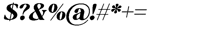 Montalvia Display Extra Bold Oblique Font OTHER CHARS