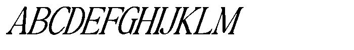 Montalvia Display Extra Light Condensed Ital Font UPPERCASE