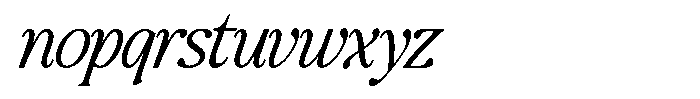 Montalvia Display Extra Light Condensed Ital Font LOWERCASE