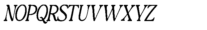 Montalvia Display Extra Light Condensed Obliq Cnt Font UPPERCASE