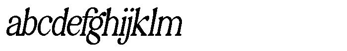 Montalvia Display Extra Light Condensed Obliq Cnt FONT