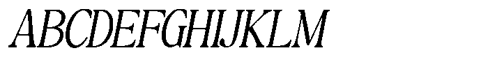 Montalvia Display Extra Light Condensed Oblique Font UPPERCASE