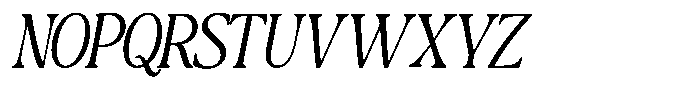 Montalvia Display Extra Light Condensed Oblique Font UPPERCASE