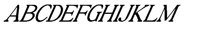 Montalvia Display Extra Light Exp Italic Cnt Font UPPERCASE