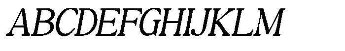 Montalvia Display Extra Light Exp Oblique Cnt Font UPPERCASE