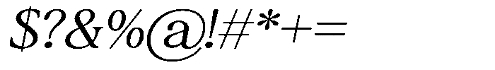 Montalvia Display Extra Light Expanded Oblique Font OTHER CHARS