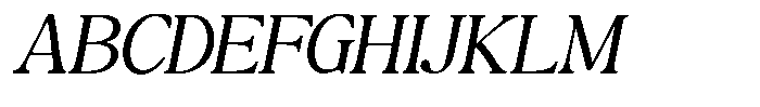 Montalvia Display Extra Light Expanded Oblique Font UPPERCASE