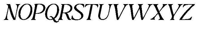 Montalvia Display Extra Light Expanded Oblique Font UPPERCASE