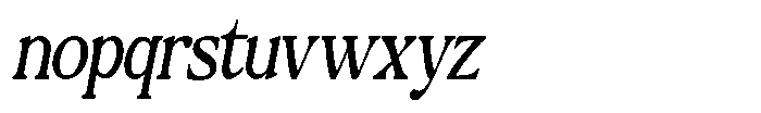 Montalvia Display Light Condensed Obliq Cnt Font LOWERCASE