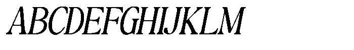 Montalvia Display Light Condensed Oblique Font UPPERCASE
