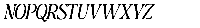 Montalvia Display Light Condensed Oblique Font UPPERCASE