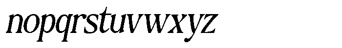 Montalvia Display Light Condensed Oblique Font LOWERCASE