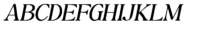 Montalvia Display Light Expanded Oblique Font UPPERCASE