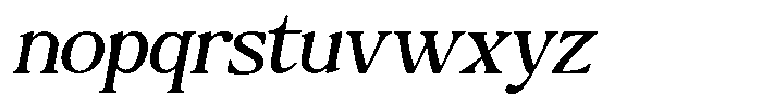 Montalvia Display Light Expanded Oblique Font LOWERCASE