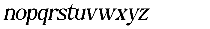 Montalvia Display Light Oblique Font LOWERCASE