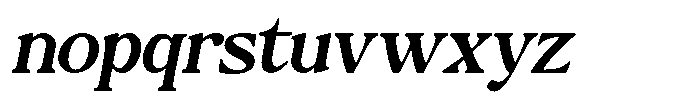 Montalvia Display Md Exp Oblique Cnt Font LOWERCASE