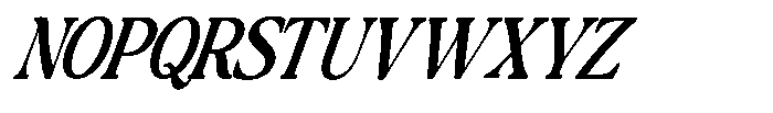 Montalvia Display Medium Condensed Italic Cnt Font UPPERCASE