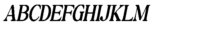 Montalvia Display Medium Condensed Obliq Cnt Font UPPERCASE