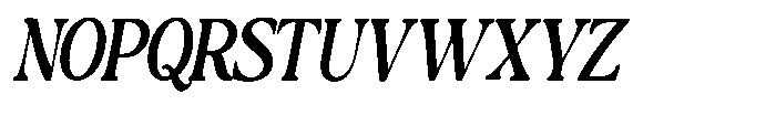 Montalvia Display Medium Condensed Obliq Cnt Font UPPERCASE