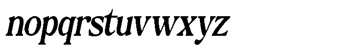 Montalvia Display Medium Condensed Obliq Cnt Font LOWERCASE