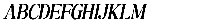 Montalvia Display Medium Condensed Oblique Font UPPERCASE
