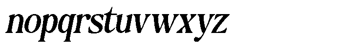 Montalvia Display Medium Condensed Oblique Font LOWERCASE
